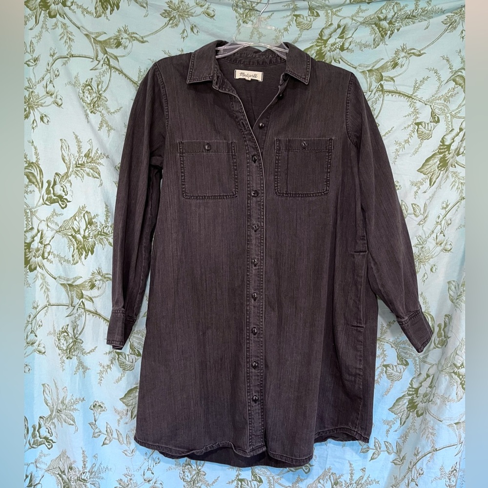 Madewell Black Denim Shirtdress
